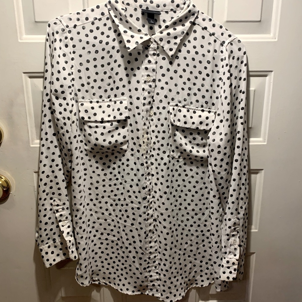 Polka dot button down from WHOWHATWEAR size L